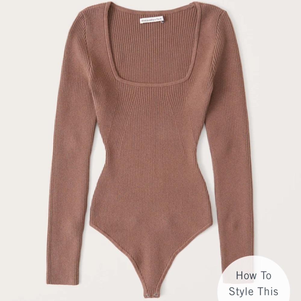 Brown Abercrombie & Fitch Sweater Bodysuit